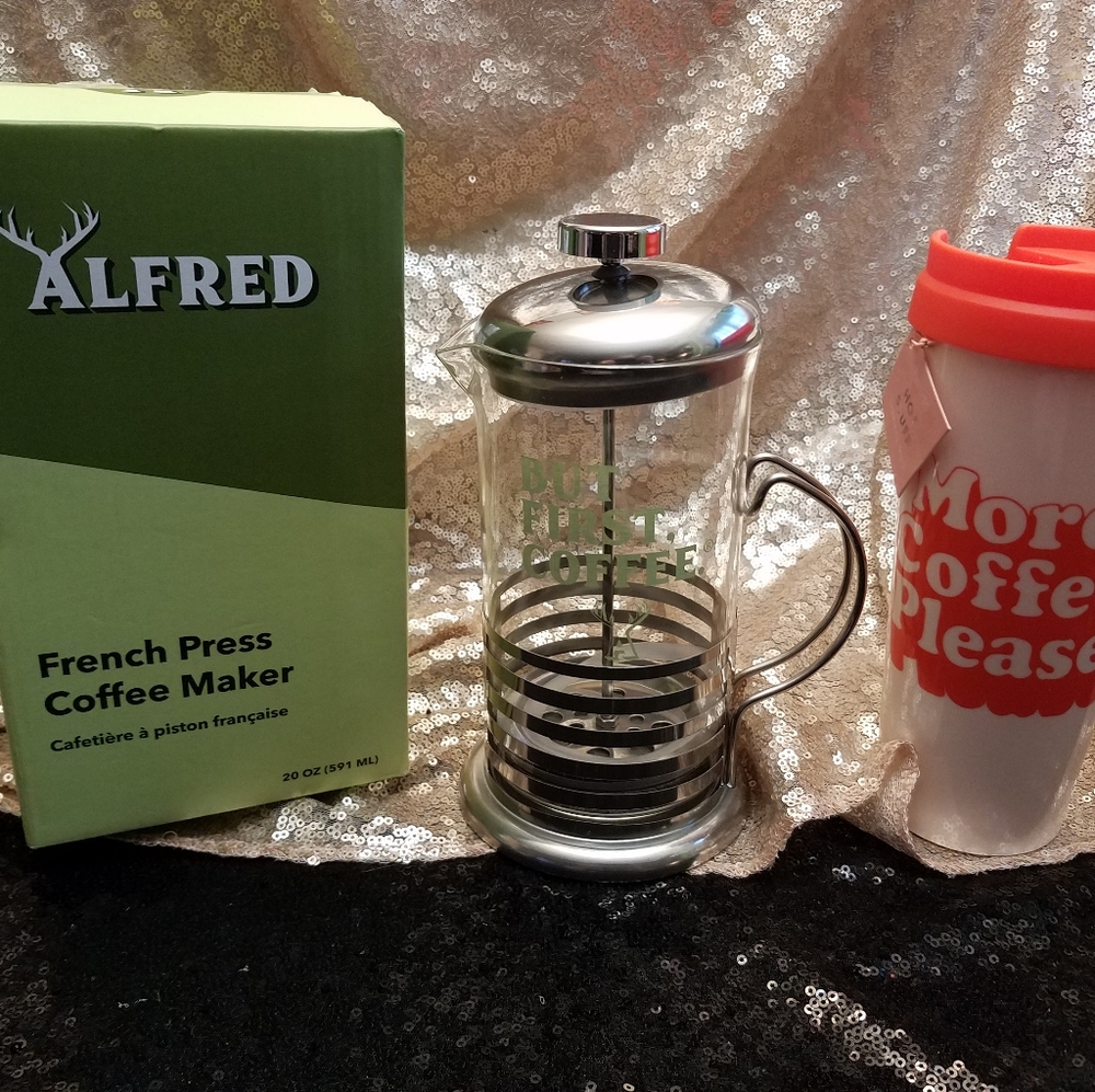 *Coffee press and travel cup*